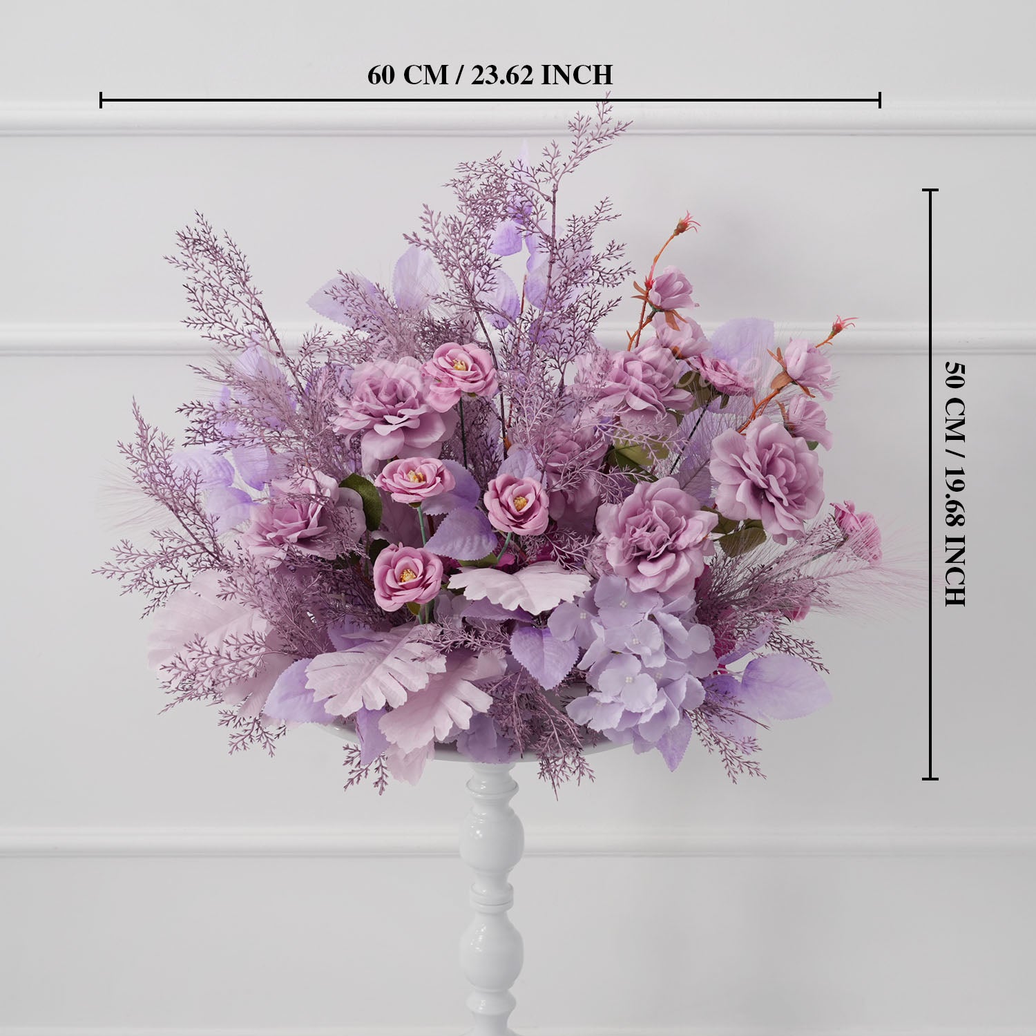 Uflower Purple Flower Arrangement Wedding Party Backdrop Floral Props